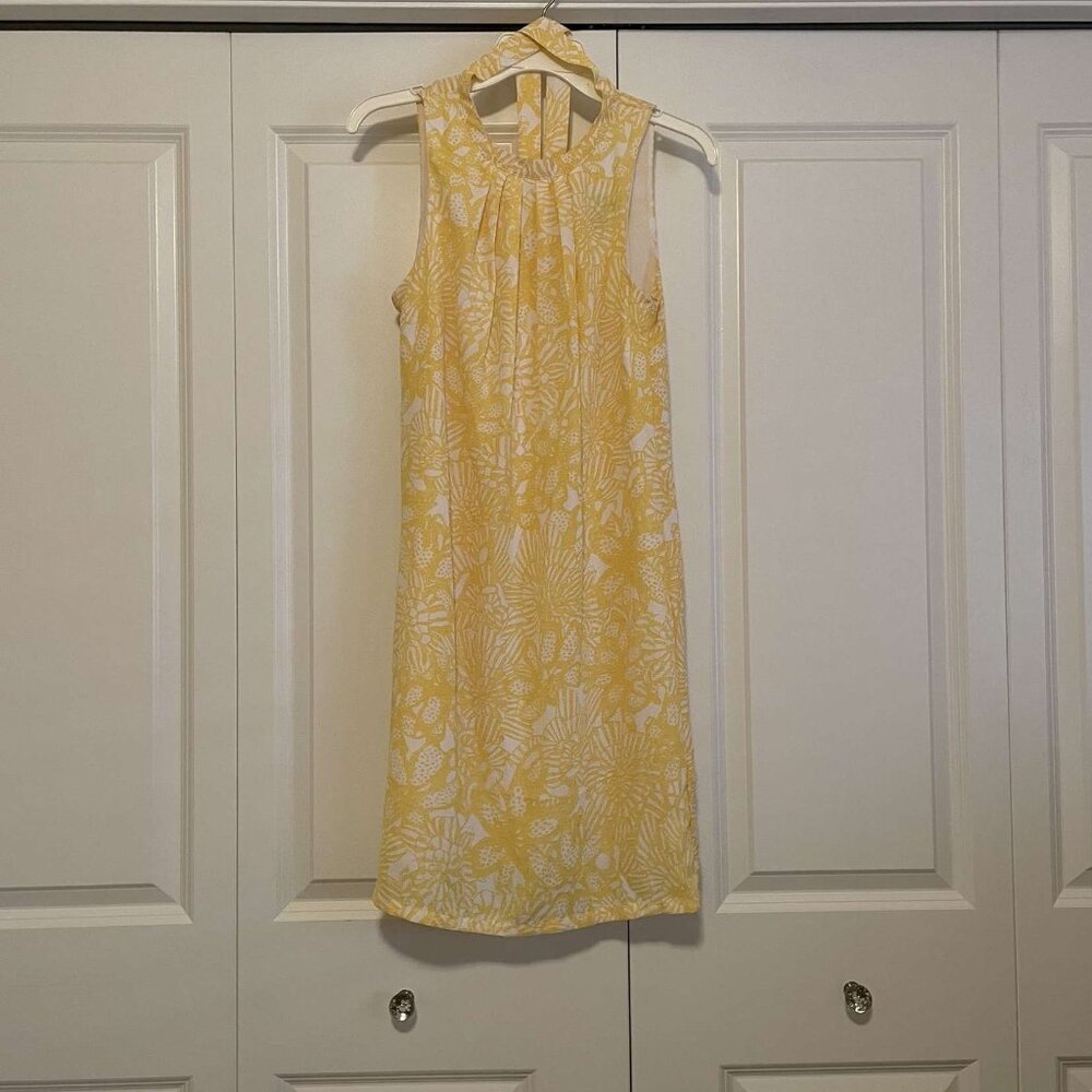 Yellow 60s Mod Inspired Shift Mini Dress